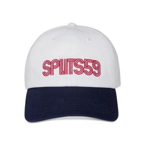Splits59 White and Navy Two-Tone Logo Baseball Cap